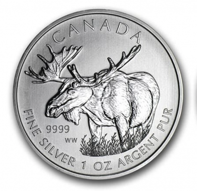 Silbermünze Canada Wildlife Elch 1 Unze 2012 differenzbesteuert